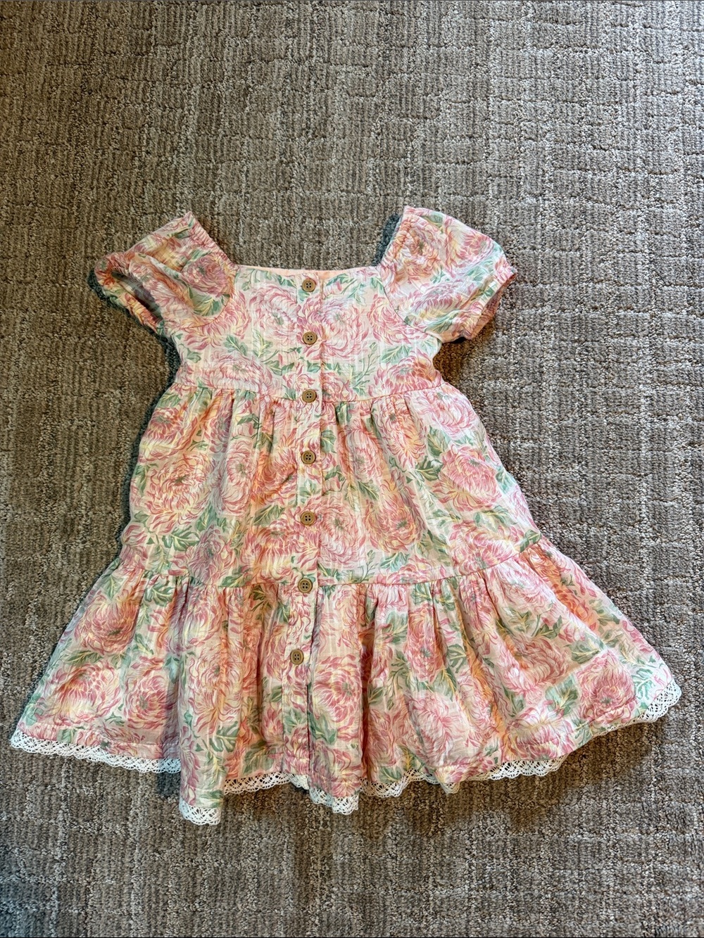 Joie Pink Floral Button-Down Cotton Dress